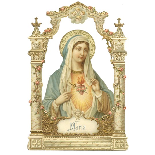 Beautiful Virgin Mary Large Scrap ~ Germany ~ New for 2012